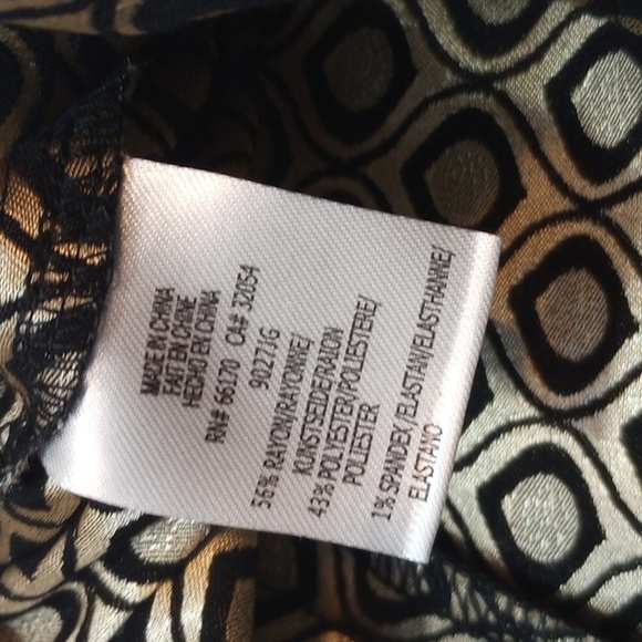 Anthropologie Womens Trousers Sz S Gold Black Dress Pants Slit Office Pull On - Picture 5 of 9